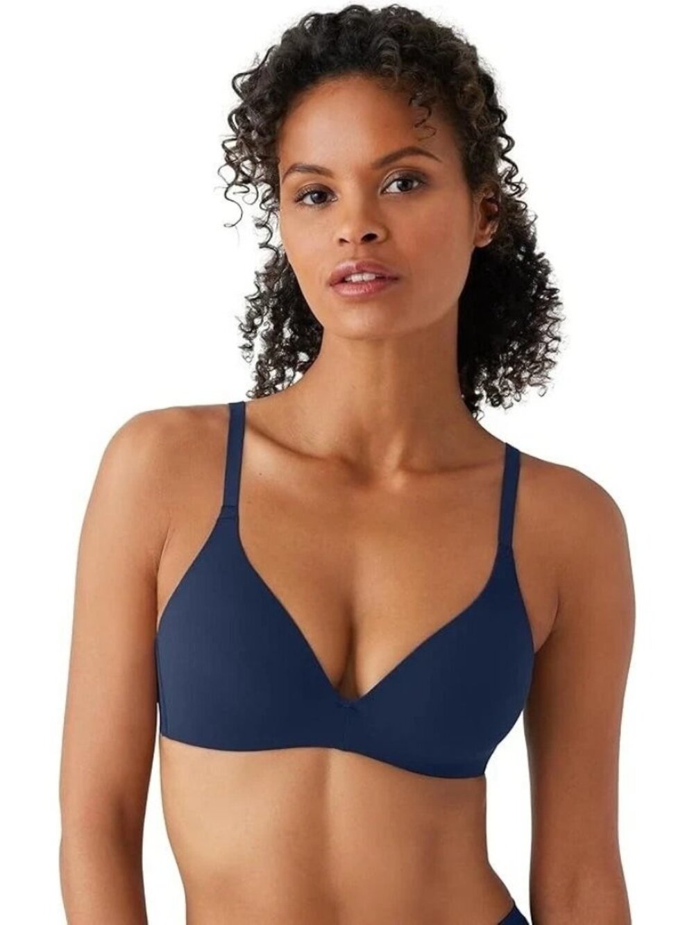 Wacoal Size 38D Comfort First Stretch Wire Free T Shirt Bra Titan Blue NEW